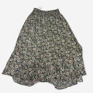 NwoT Carly Jean Green Floral Maxi Skirt